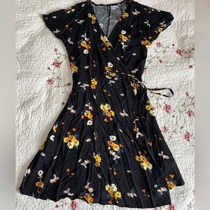 H&M divided floral wrap dress